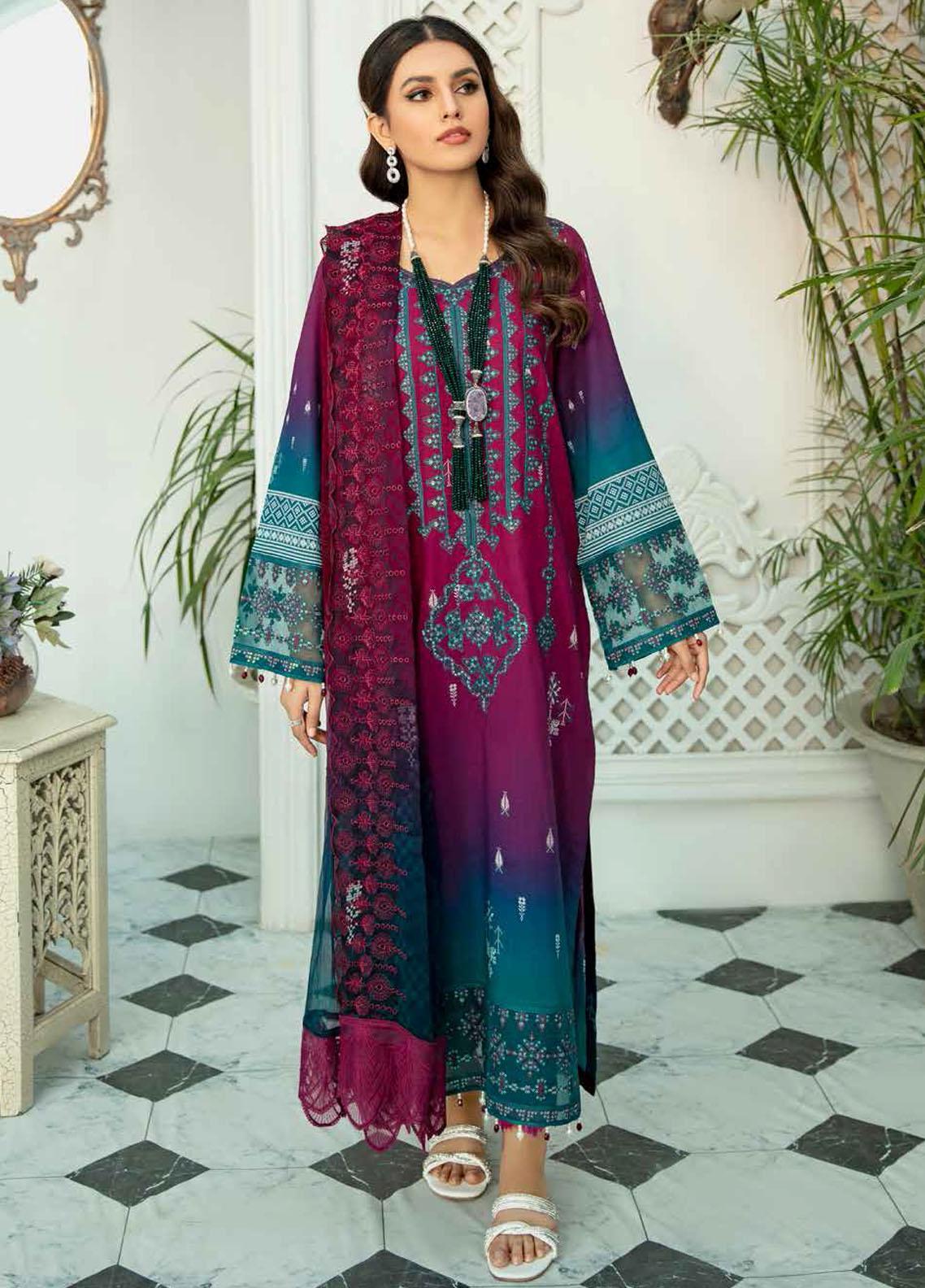 Gardenia By Nureh Embroidered Lawn Suits Unstitched 3 Piece NS-37- Summer Collection