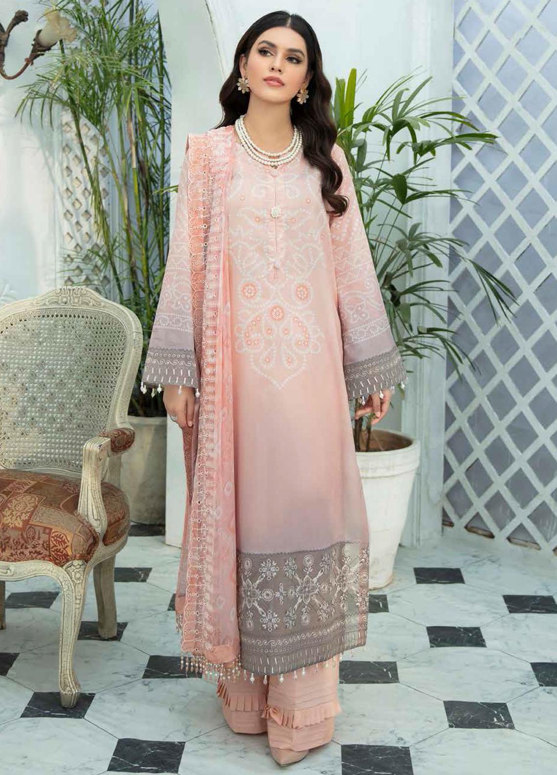 Gardenia By Nureh Embroidered Lawn Suits Unstitched 3 Piece NS-38- Summer Collection