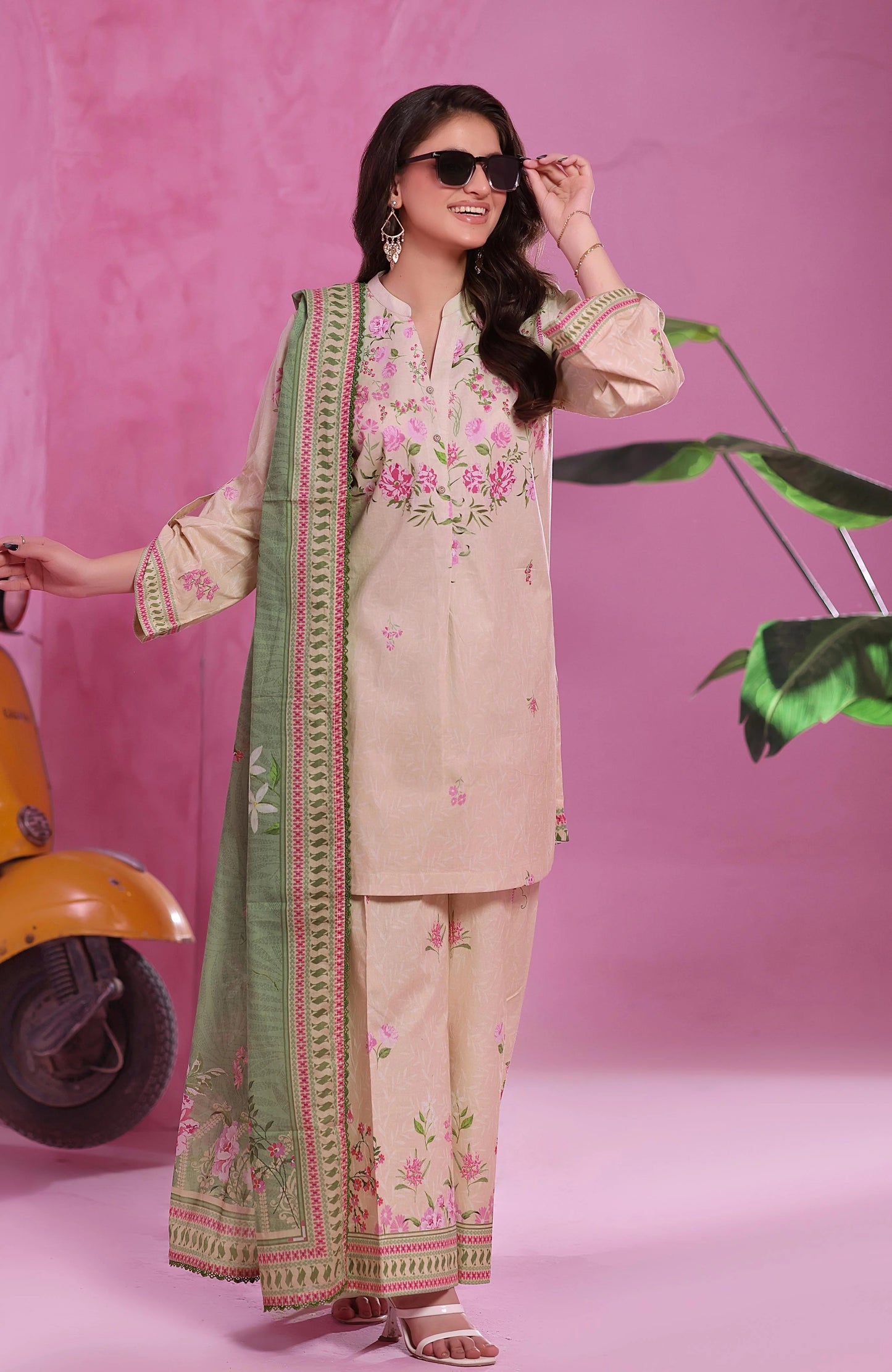 Coco Cords by Alzohaib Printed Cambric 3pc Dress Unstitched - CCC2-2503