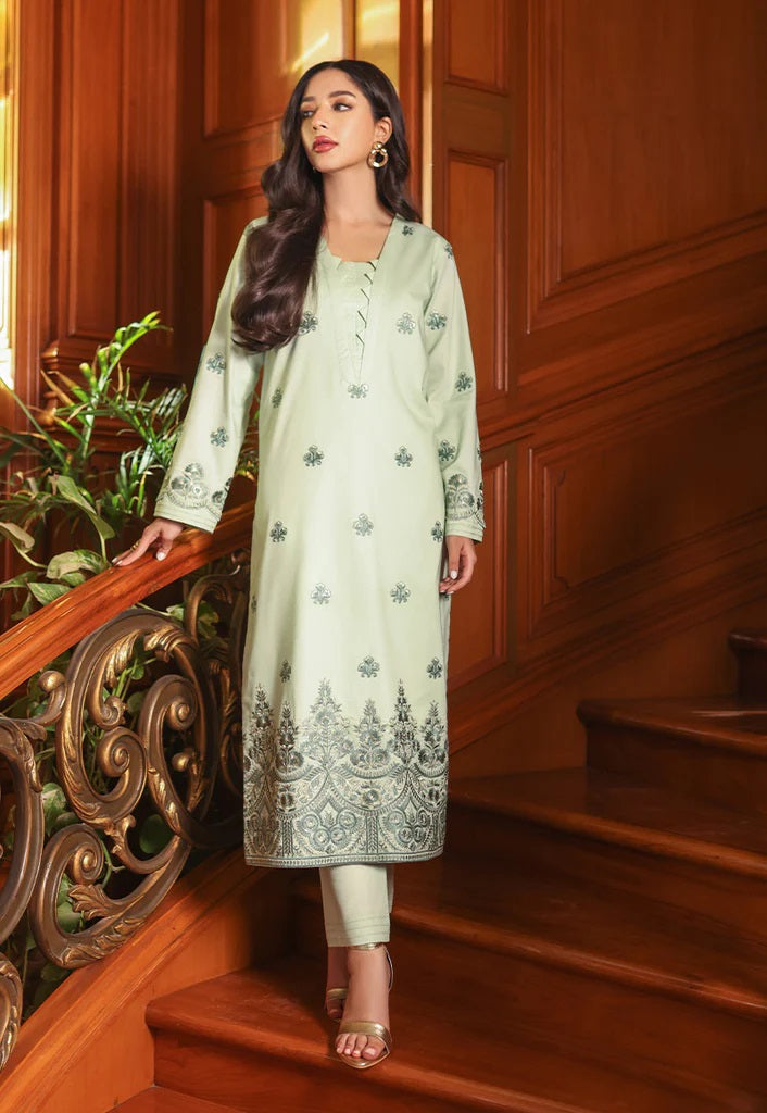 Essential By Asim Jofa Embroidered Cambric Lawn Suit Unstitched 2 Piece AJP-03