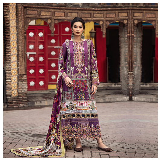 Morja by Gull Jee Embroidered Lawn Unstitched 3 Piece Dress - MJ2102A3