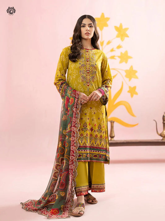 Rang Pasand by Gulljee Embroidered Lawn Unstitched 3 Piece Dress - GRP2406A3