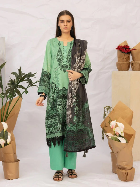 Aghaaz by Salitex Printed Lawn Dress 3 Piece Unstitched - UNS23AC003UT