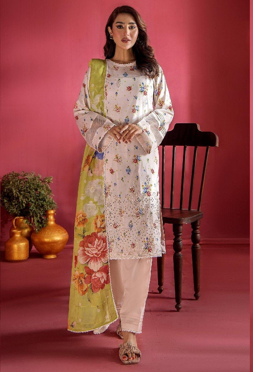 Evelyn by Gulljee Embroidered Lawn 3 piece Unstitched Dress - EVL3P2503