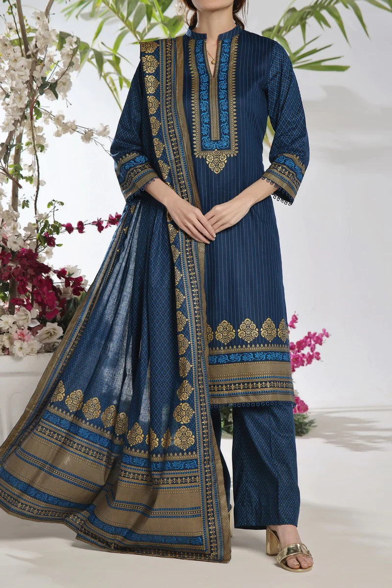 Daman By VS Textiles Printed Lawn Suits Unstitched 3 Piece VS24-D1 2903-A - Summer Collection
