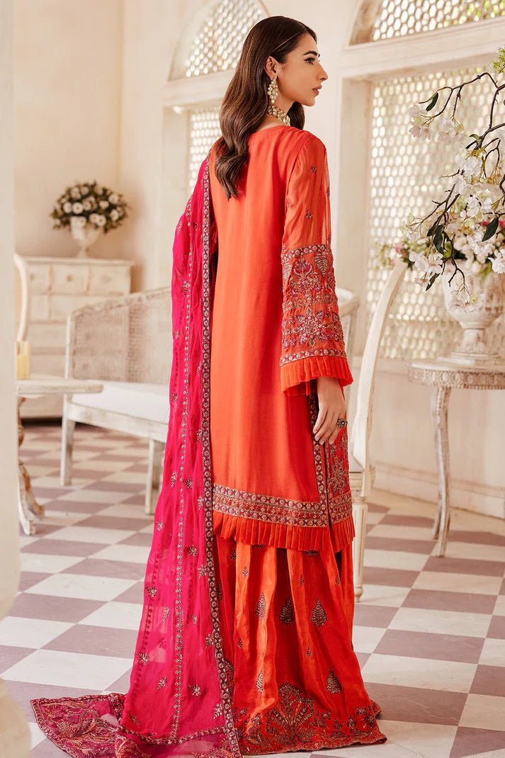 Emaan Adeel Organza Embroidered 3 piece Unstitched Dress - LX 03