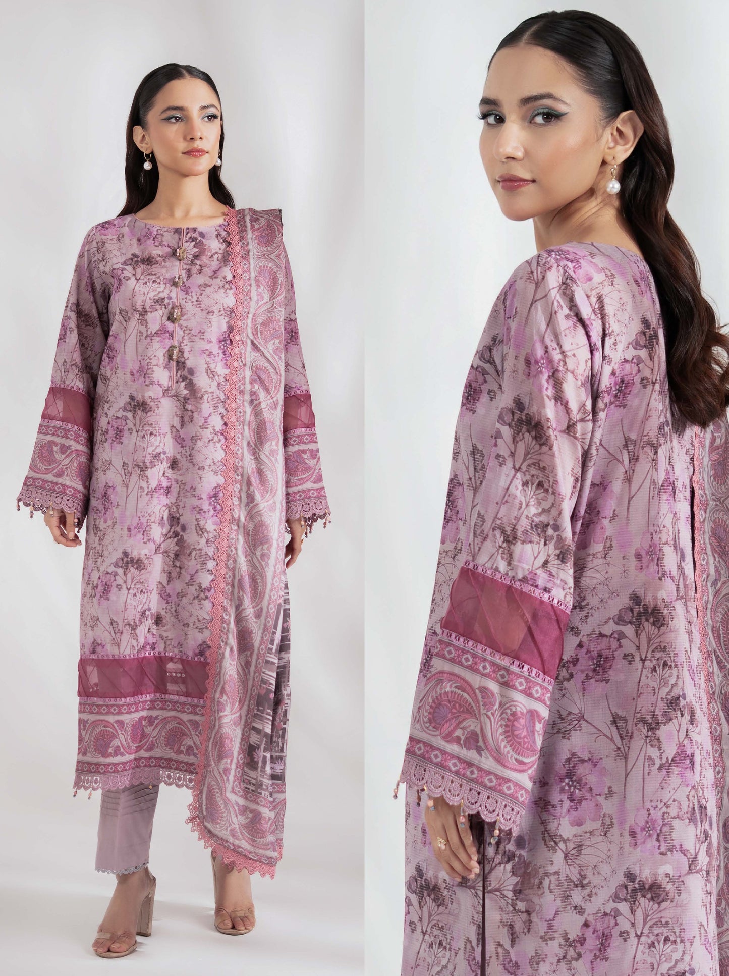 Colors by AlZohaib Textile Digital Printed 3 Piece Lawn Unstitched Dress - D03 Summer Collection