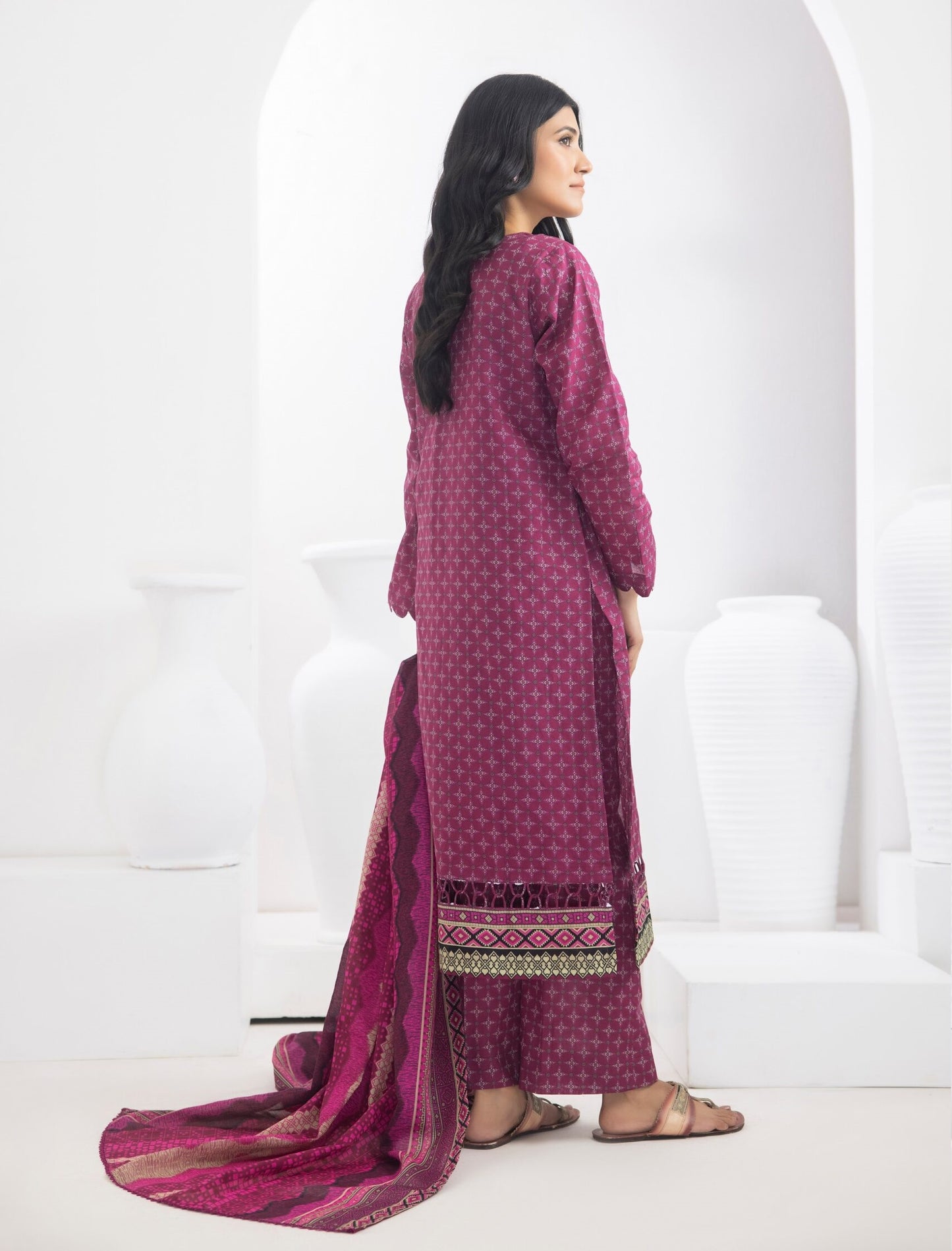 Identic Separates Printed Lawn 3 piece Unstitched dress - IDS-10-03 - Summer Collection
