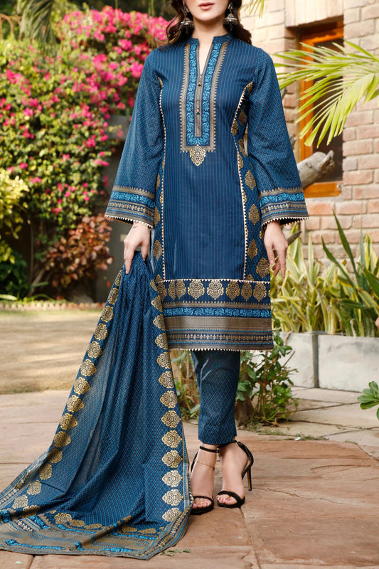Daman By VS Textiles Printed Lawn Suits Unstitched 3 Piece VS24-D1 2903-A - Summer Collection