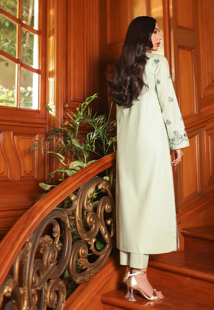 Essential By Asim Jofa Embroidered Cambric Lawn Suit Unstitched 2 Piece AJP-03
