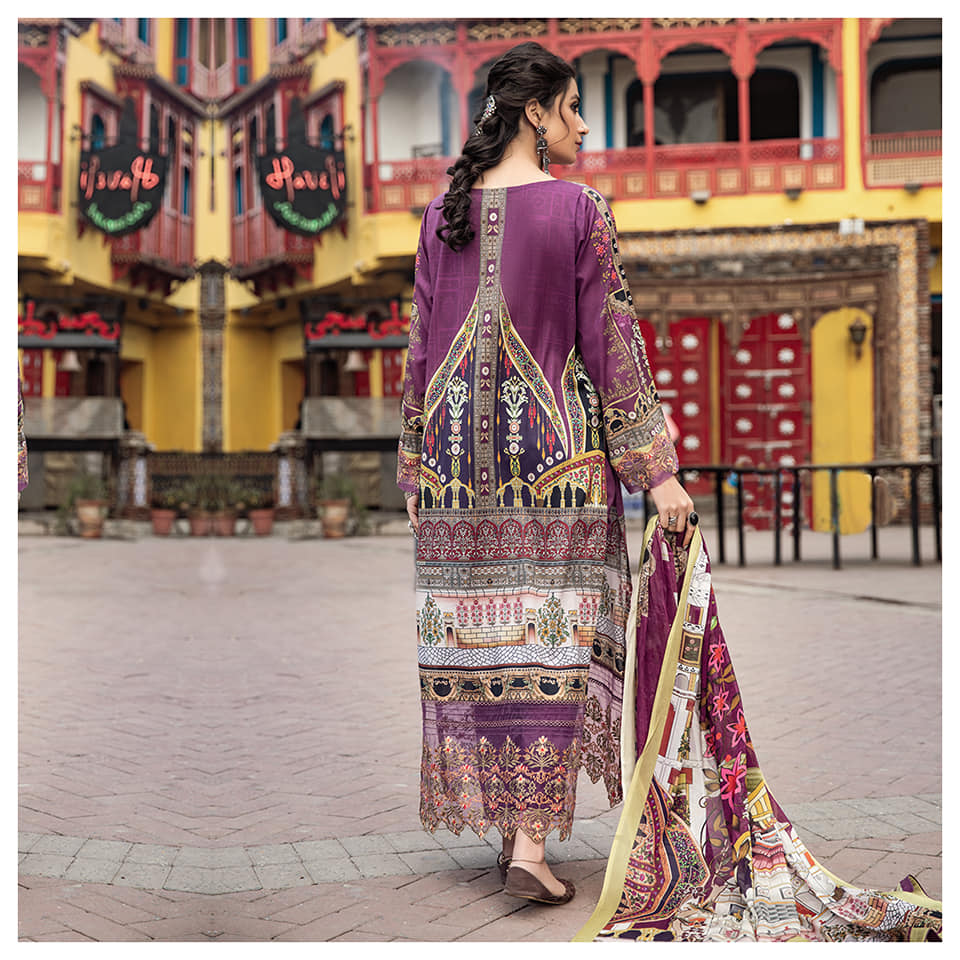 Morja by Gull Jee Embroidered Lawn Unstitched 3 Piece Dress - MJ2102A3