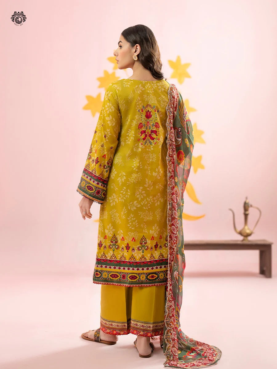 Rang Pasand by Gulljee Embroidered Lawn Unstitched 3 Piece Dress - GRP2406A3