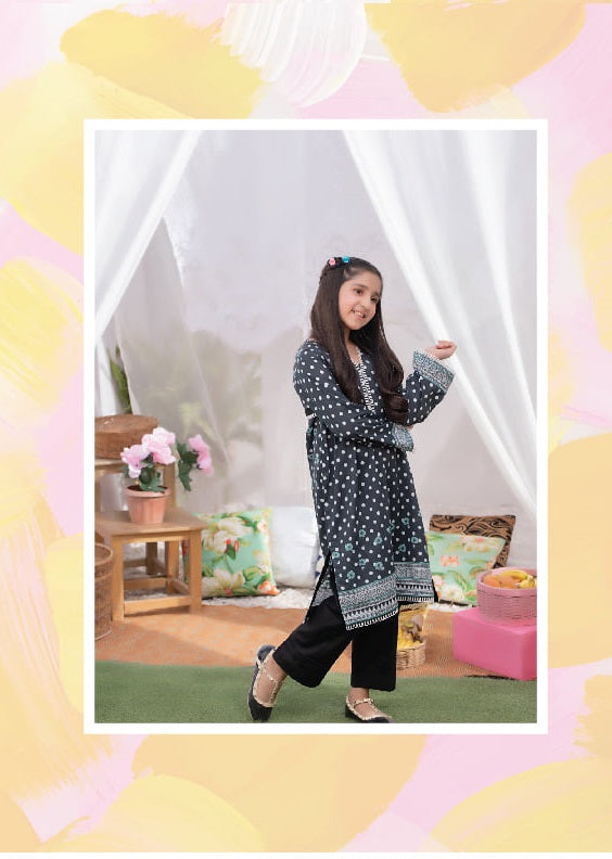 Regalia Textiles Printed Girls Lawn Suits Unstitched 2 Piece RGK-03 - Summer Collection
