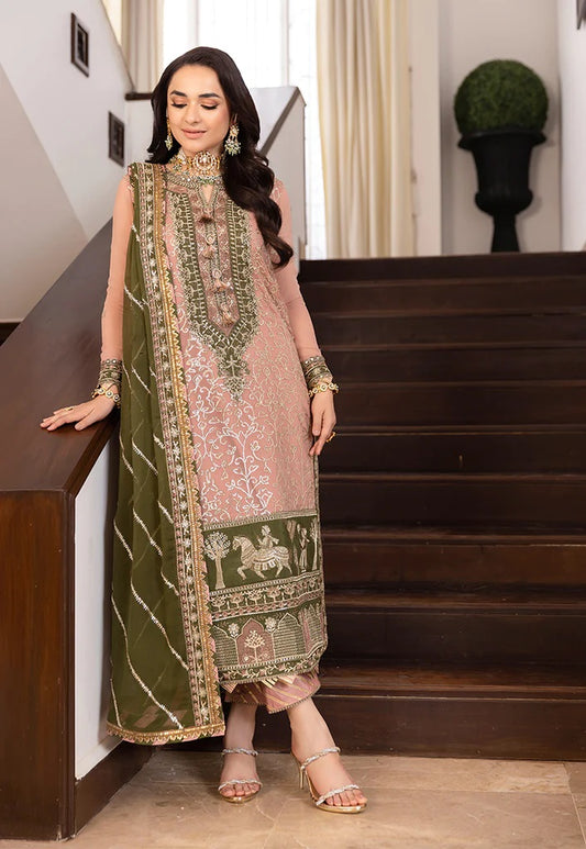 Asim Jofa Maahru Noorie Embroidered Suits Unstitched 3 Piece AJSM-40 - Festive Collection