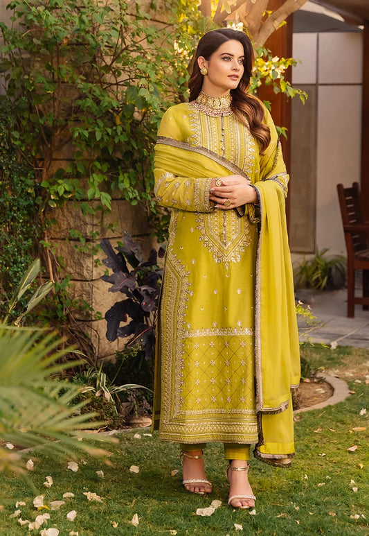 Asim Jofa Maahru Noorie Embroidered Suits Unstitched 3 Piece AJSM-41 - Festive Collection