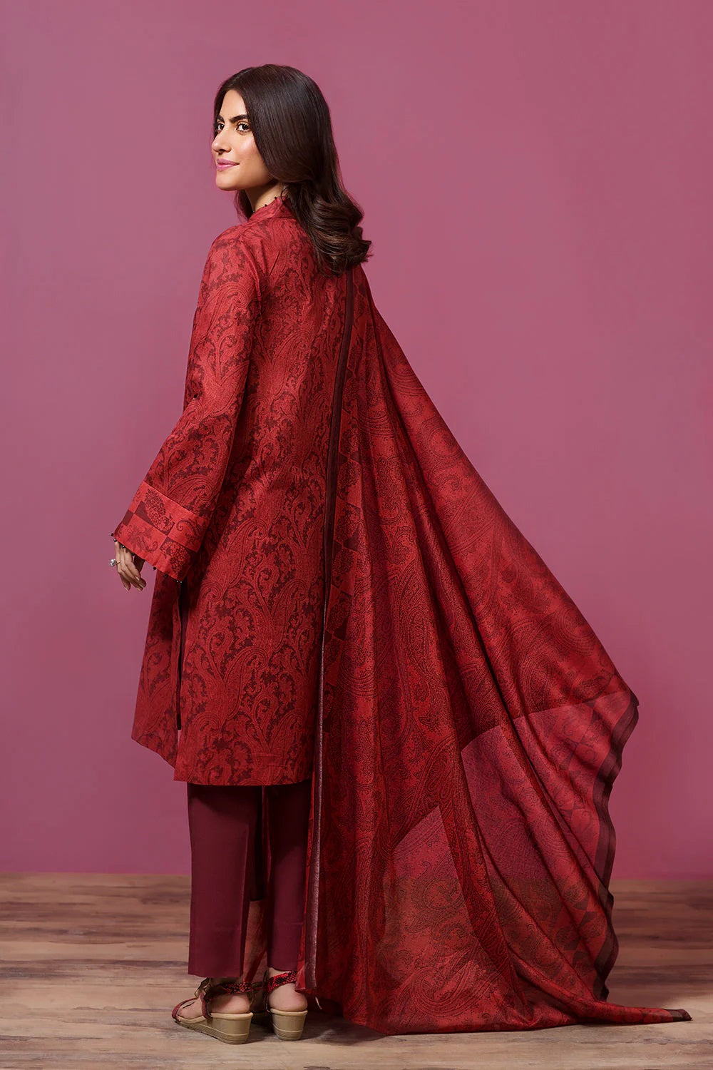 Nishat Printed Lawn 3 Piece Unstitched Dress - 41907533-R