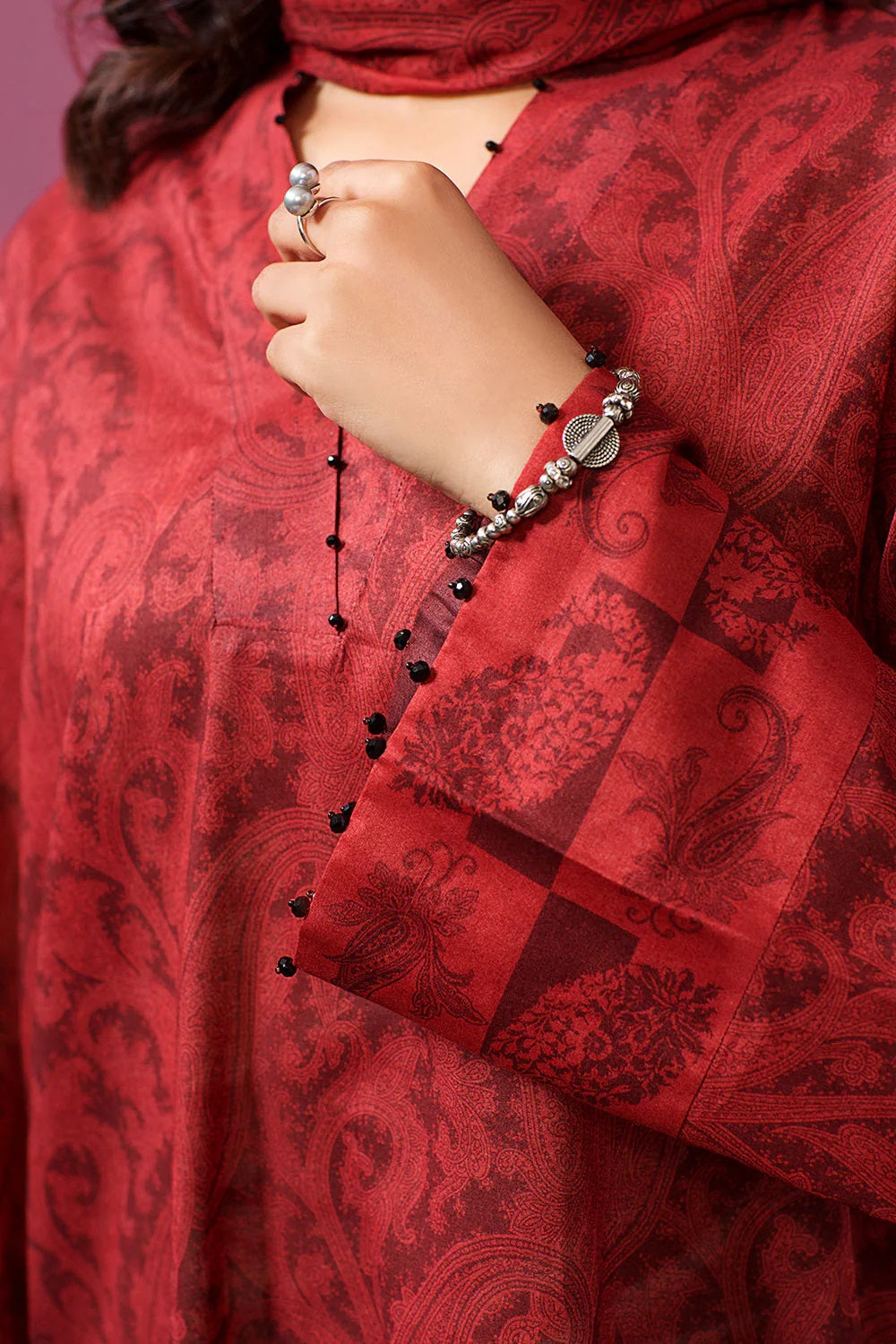 Nishat Printed Lawn 3 Piece Unstitched Dress - 41907533-R
