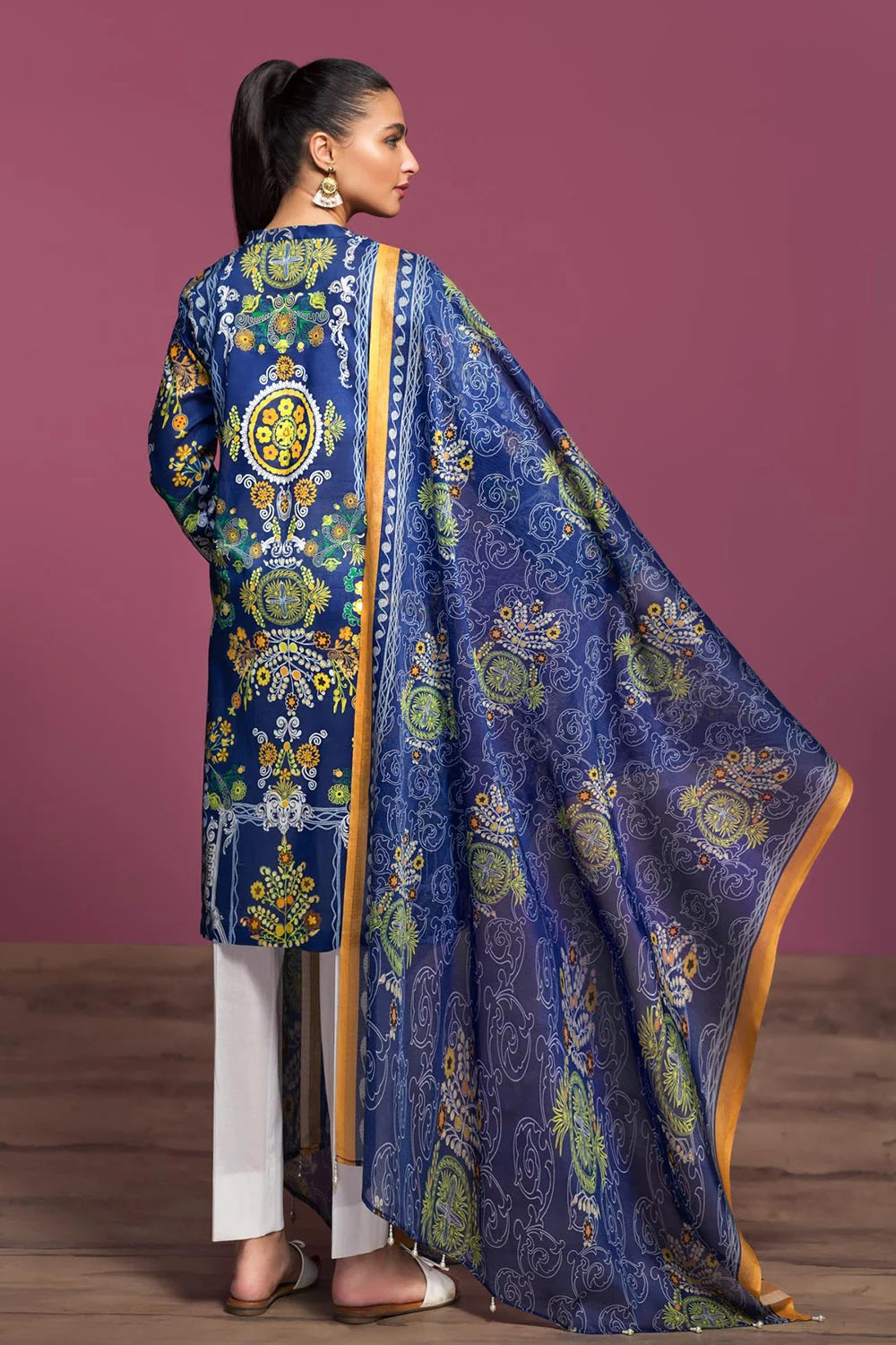 Nishat Printed Lawn 3 Piece Unstitched Dress - 42001013-R