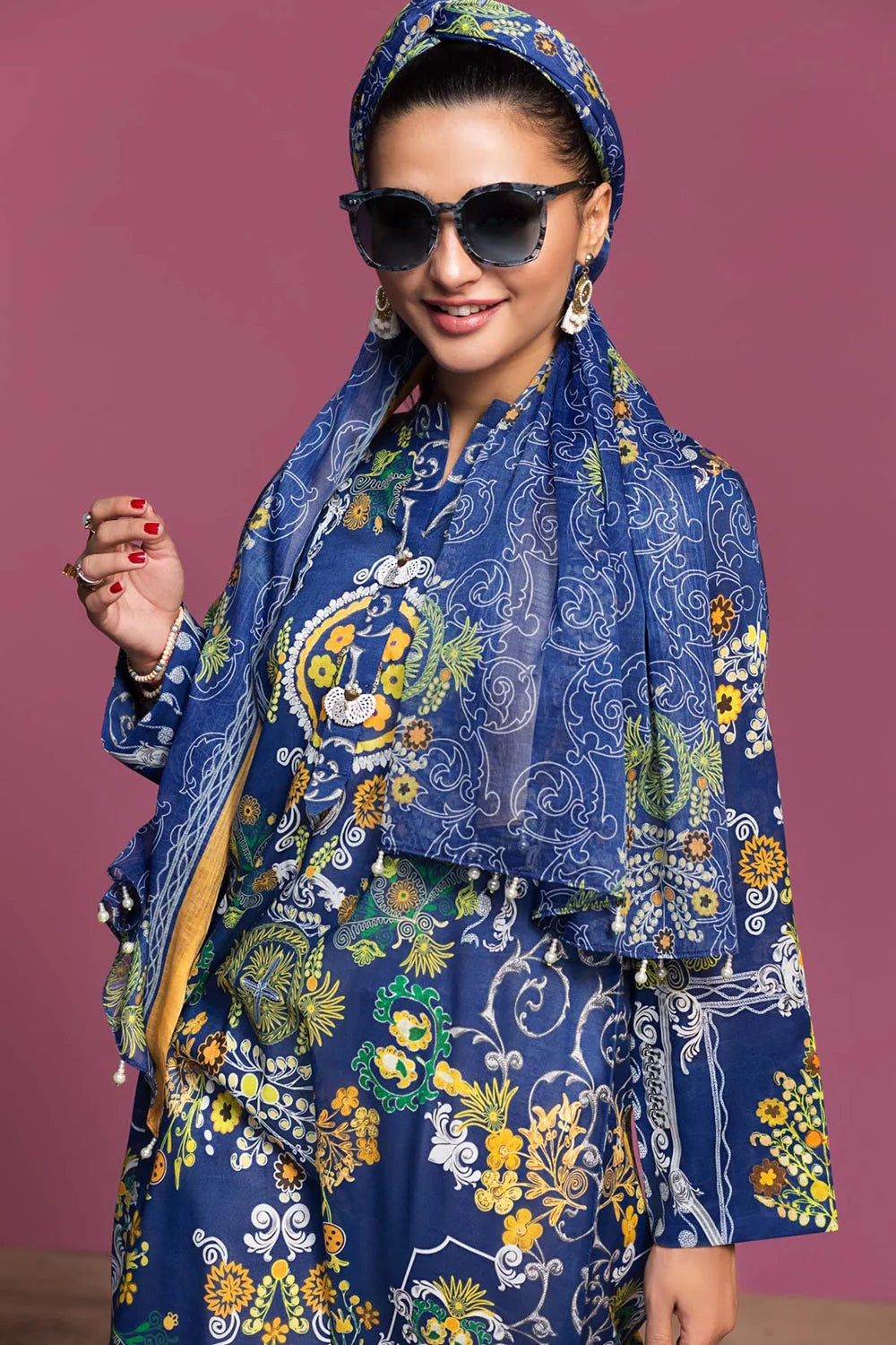 Nishat Printed Lawn 3 Piece Unstitched Dress - 42001013-R