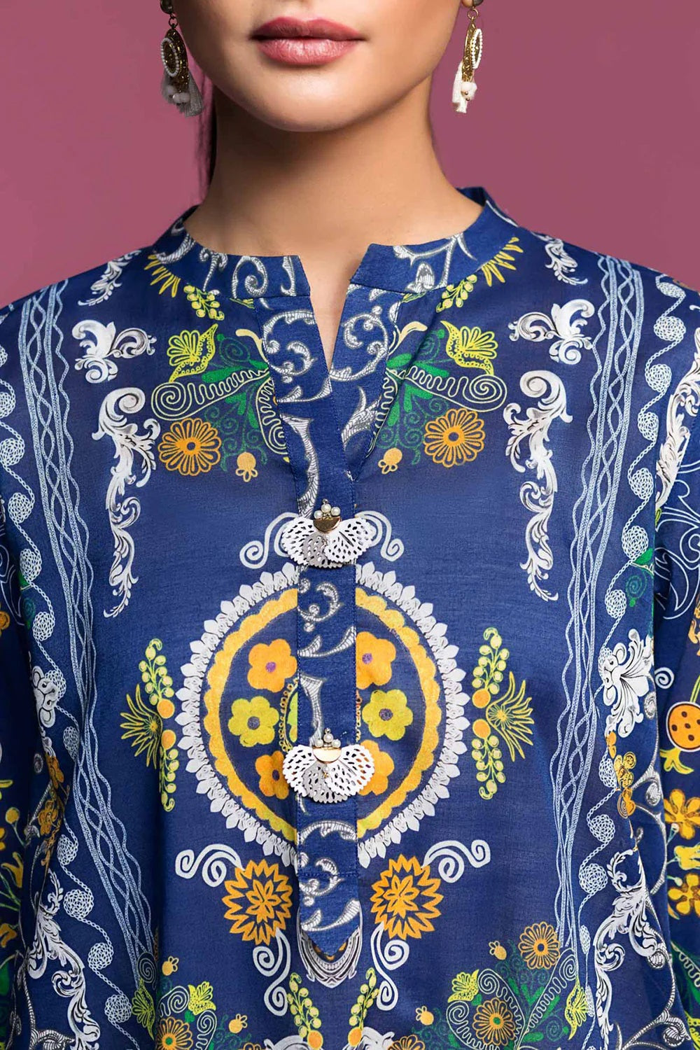 Nishat Printed Lawn 3 Piece Unstitched Dress - 42001013-R