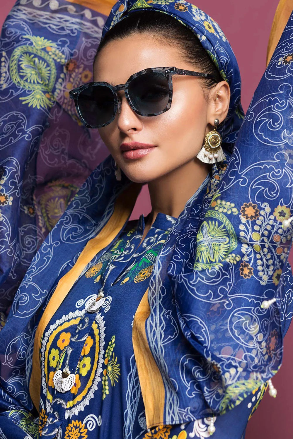 Nishat Printed Lawn 3 Piece Unstitched Dress - 42001013-R