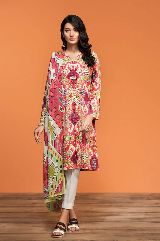 Nishat Printed Lawn 3 Piece Unstitched Dress - 42001017-R