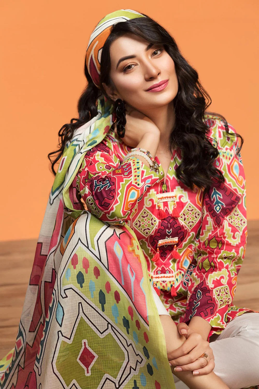 Nishat Printed Lawn 3 Piece Unstitched Dress - 42001017-R