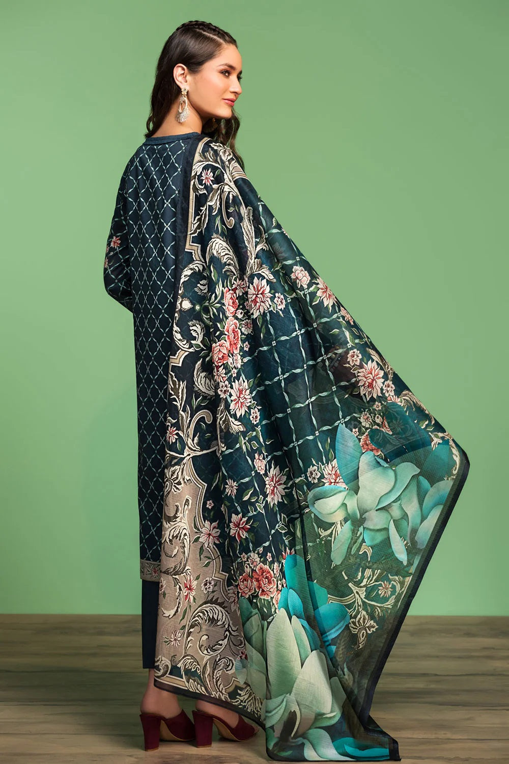Nishat Printed Lawn 3 Piece Unstitched Dress - 42001029-R