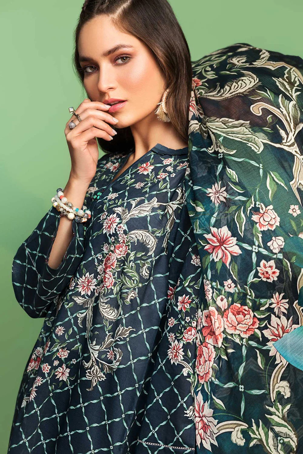 Nishat Printed Lawn 3 Piece Unstitched Dress - 42001029-R