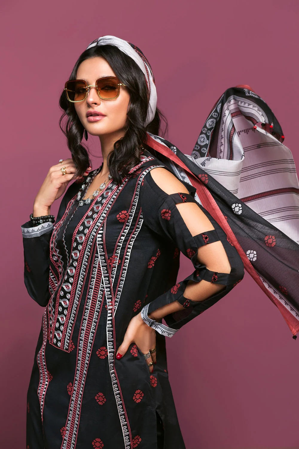 Nishat Printed Lawn 3 Piece Unstitched Dress - 42001087-R