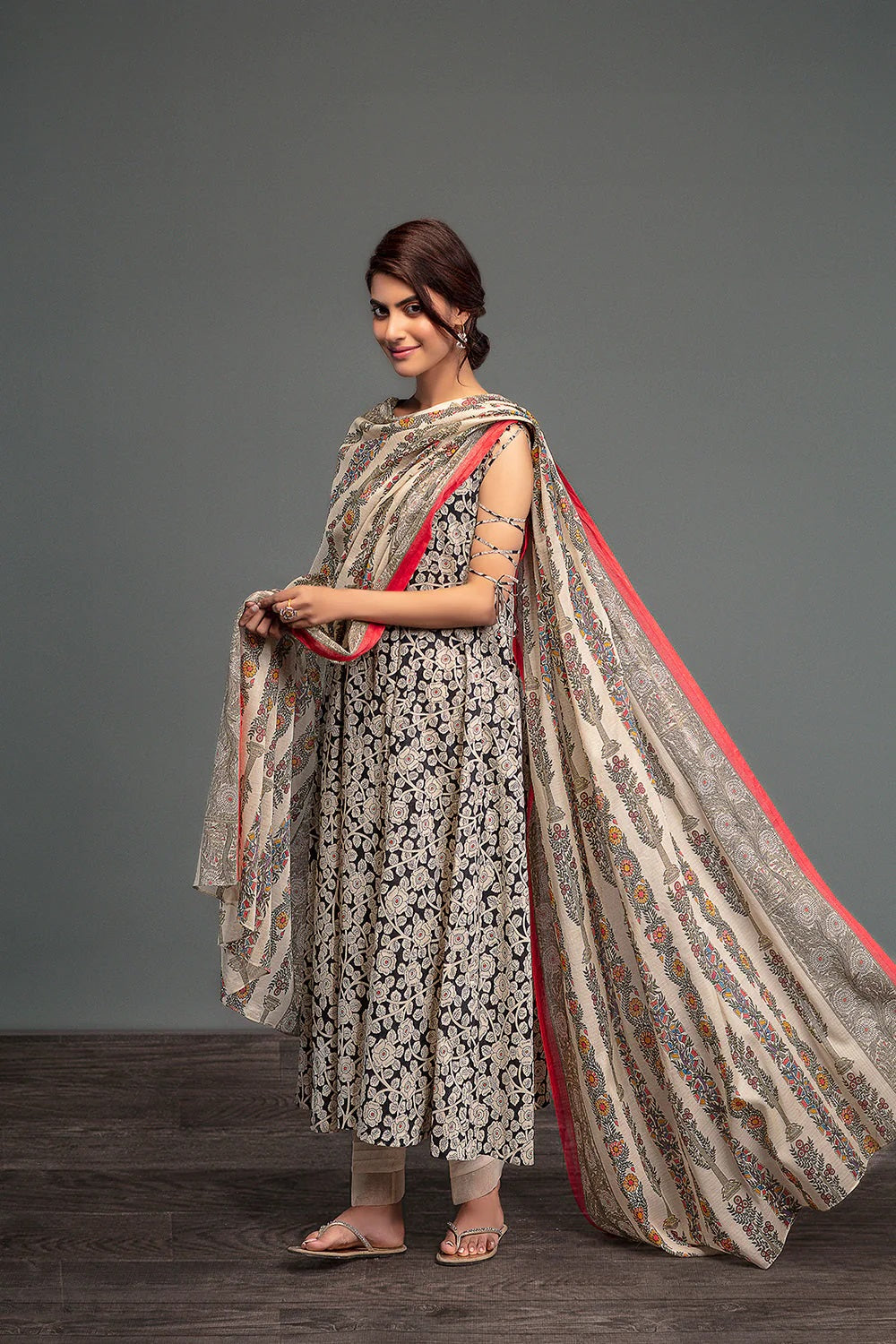 Nishat Printed Lawn 3 Piece Unstitched Dress - 42001121–R