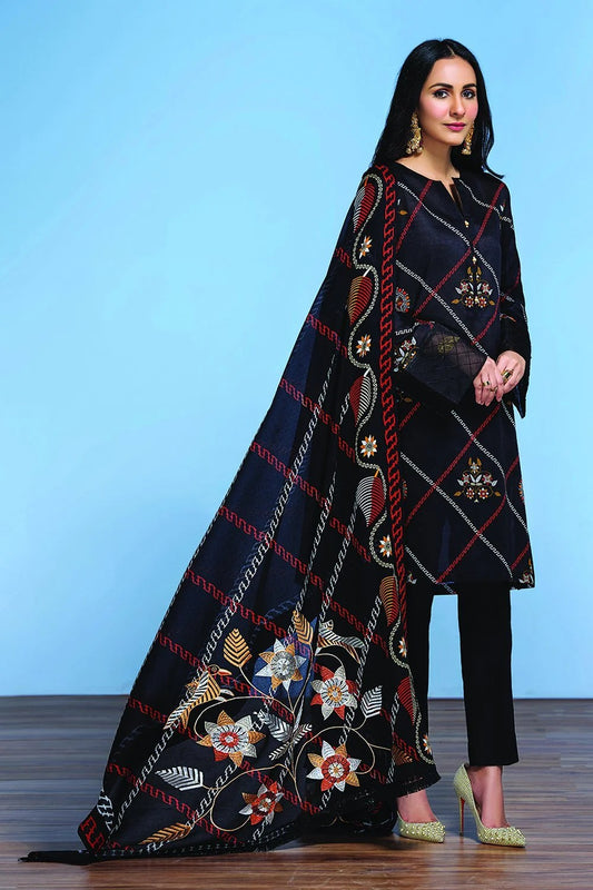 Nishat Printed Lawn 3 Piece Unstitched Dress - 42001290-R