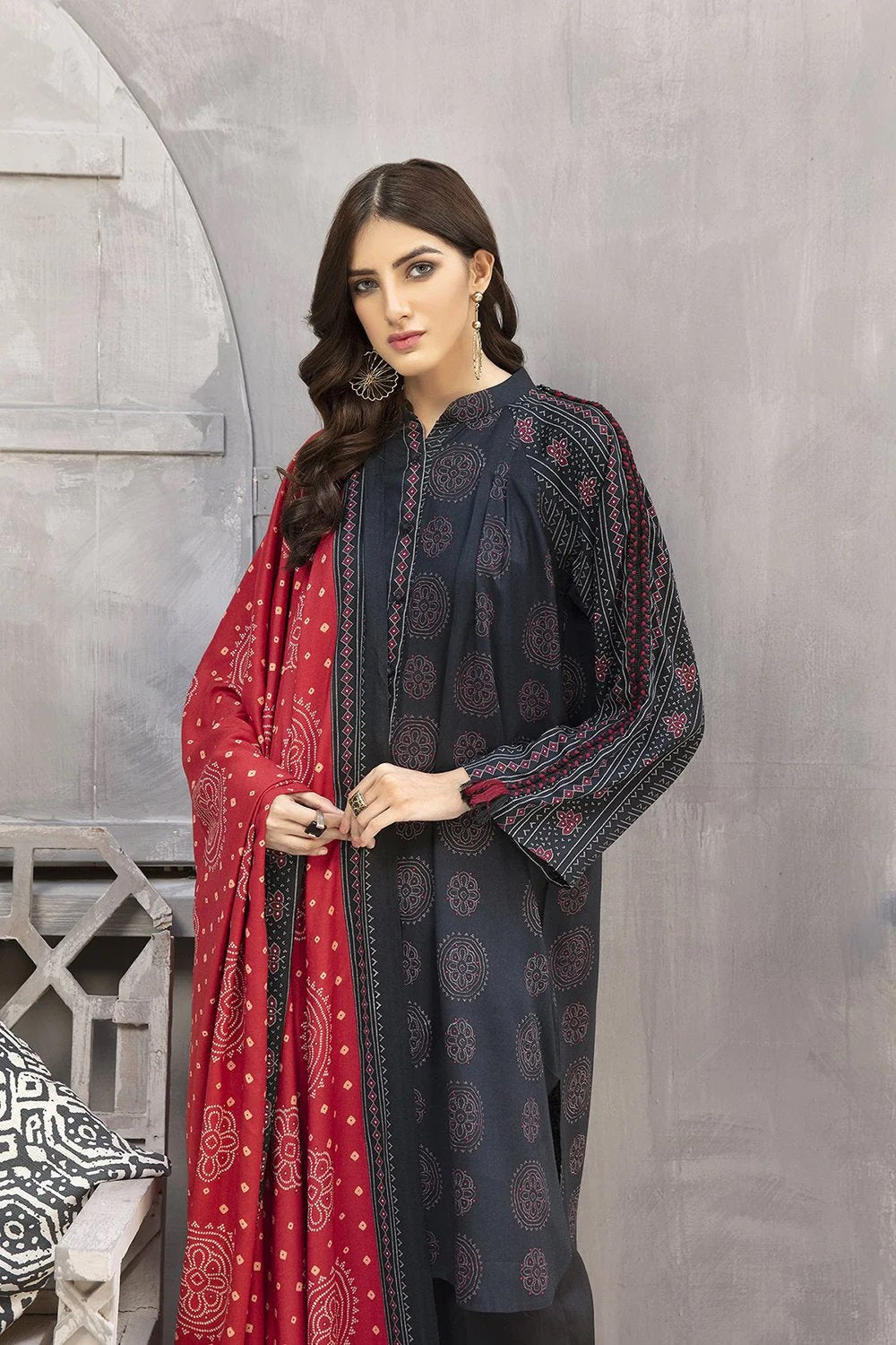 Nishat Printed Lawn 3 Piece Unstitched Dress - 42003709-R