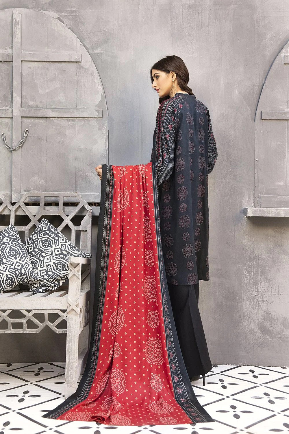 Nishat Printed Lawn 3 Piece Unstitched Dress - 42003709-R