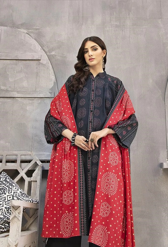 Nishat Printed Lawn 3 Piece Unstitched Dress - 42003709-R