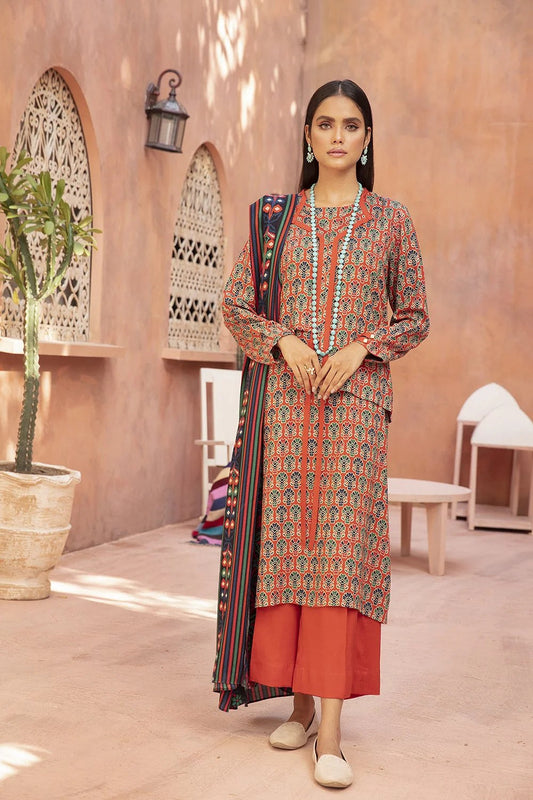 Nishat Printed Lawn 3 Piece Unstitched Dress - 42003712-R