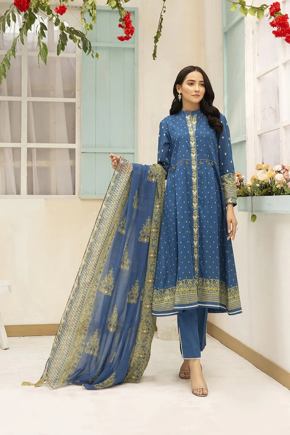 Nishat Printed Lawn 3 Piece Unstitched Dress - 42101044-R