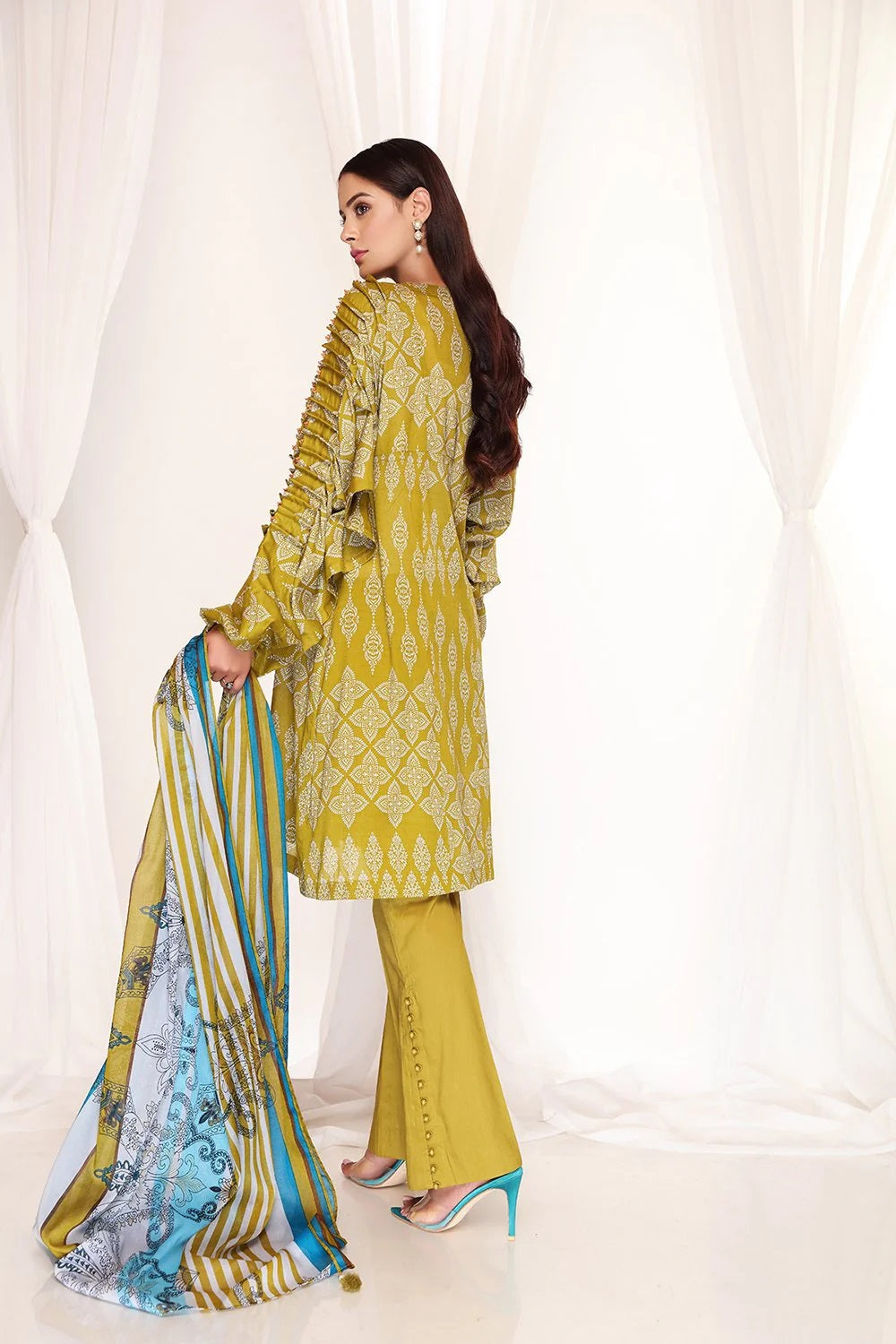 Nishat Printed Lawn 3 Piece Unstitched Dress - 42101080-R