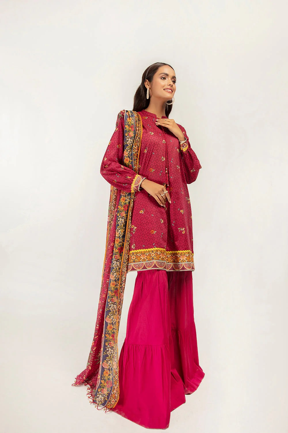 Nishat Printed Lawn 3 Piece Unstitched Dress - 42101211-R