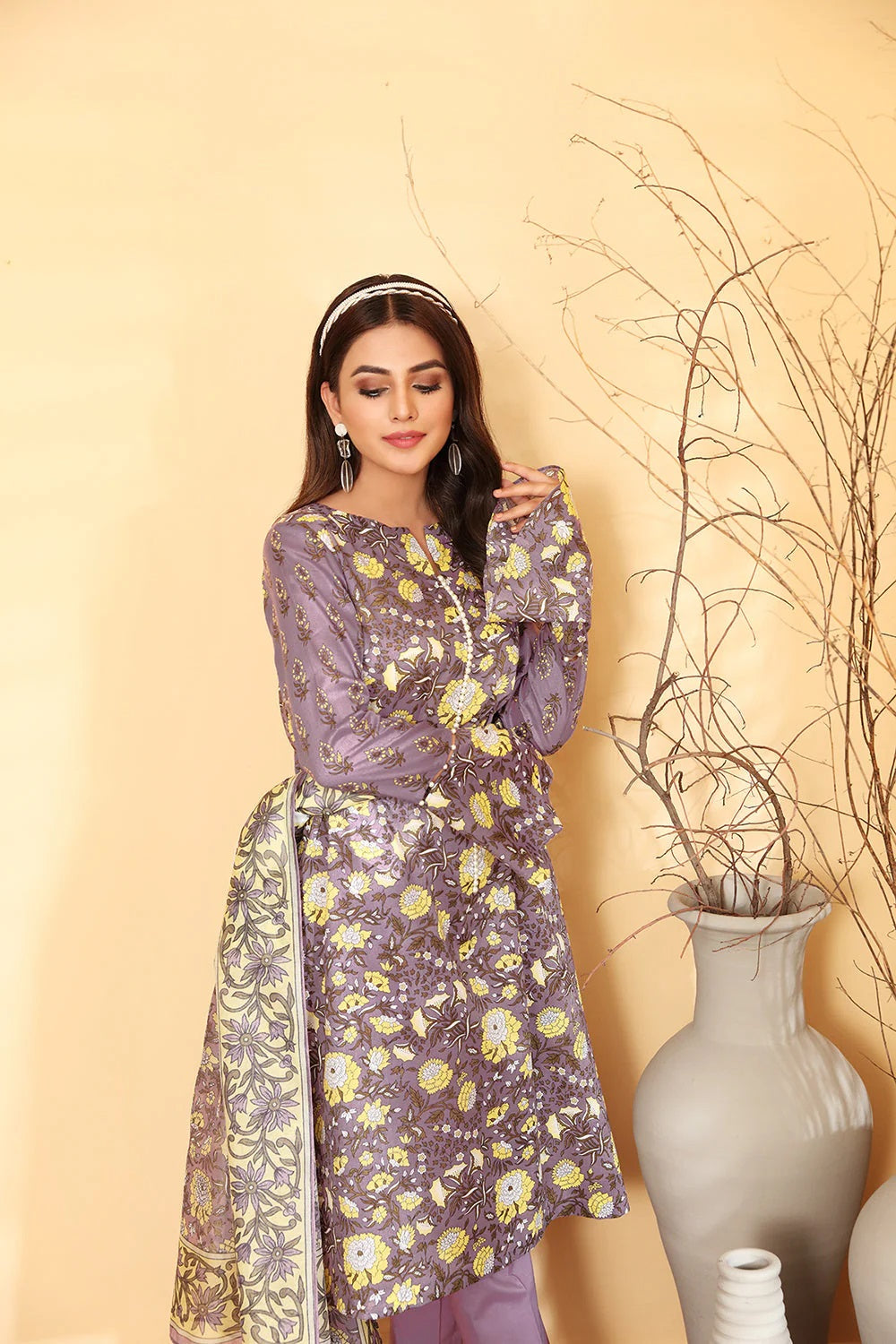Nishat Printed Lawn 3 Piece Unstitched Dress - 42101319-R