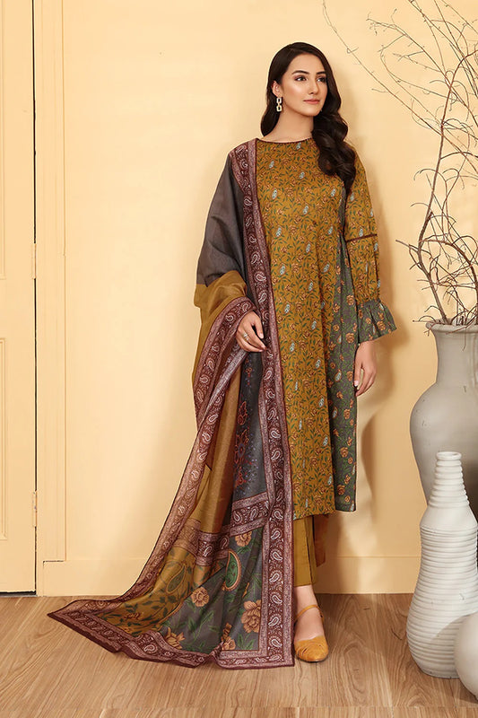 Nishat Printed Lawn 3 Piece Unstitched Dress - 42101320-R