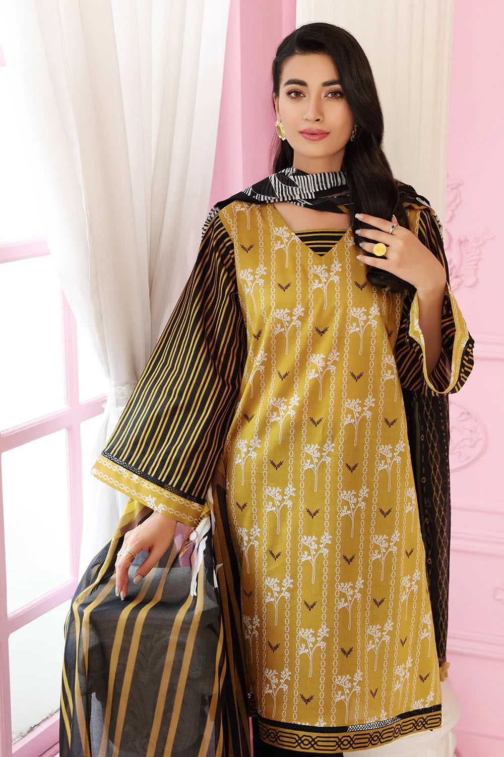 Nishat Printed Lawn 3 Piece Unstitched Dress - 42101546-R