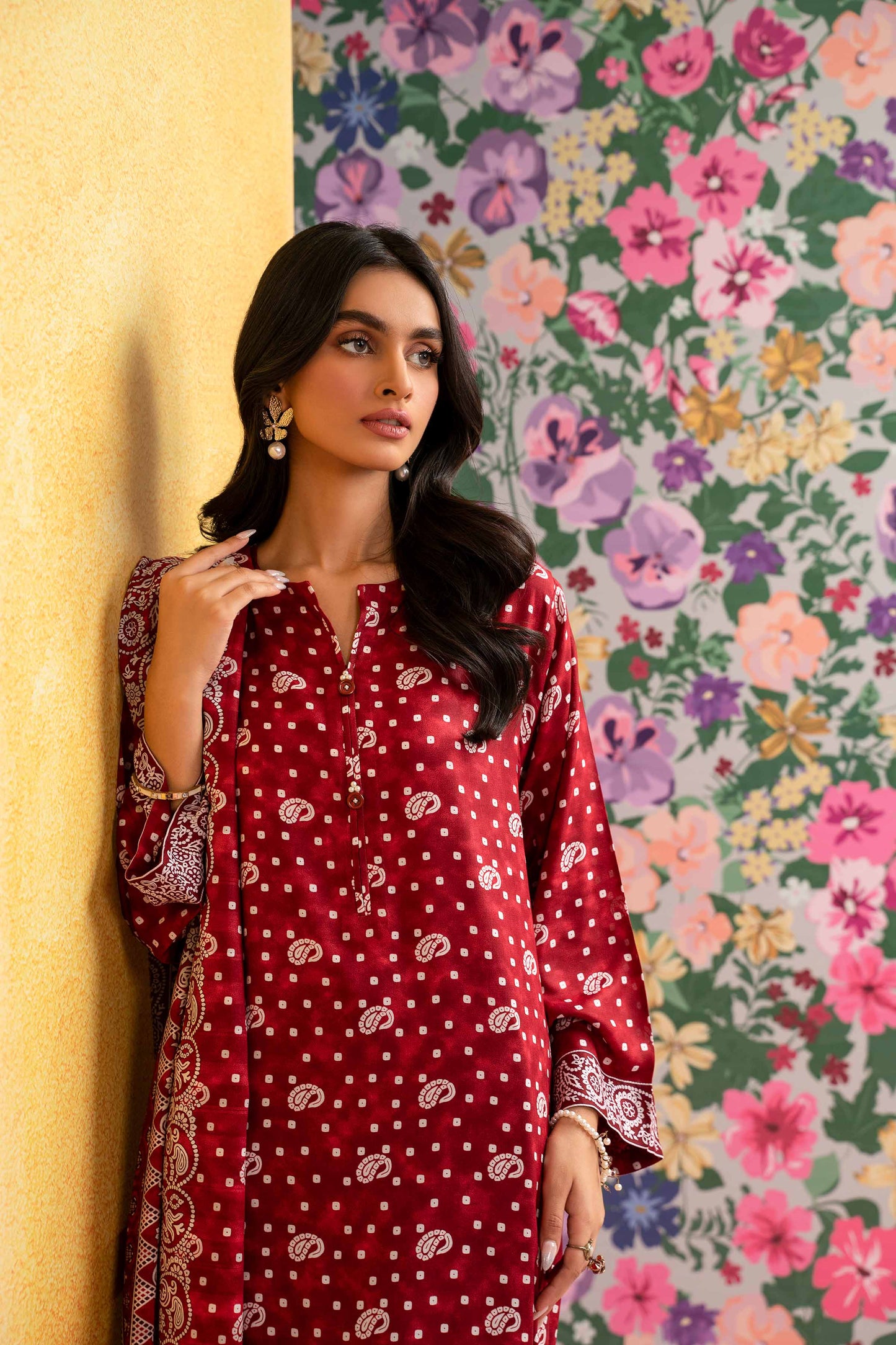 Nishat Printed Lawn 3 Piece Unstitched Dress - 42301846-R