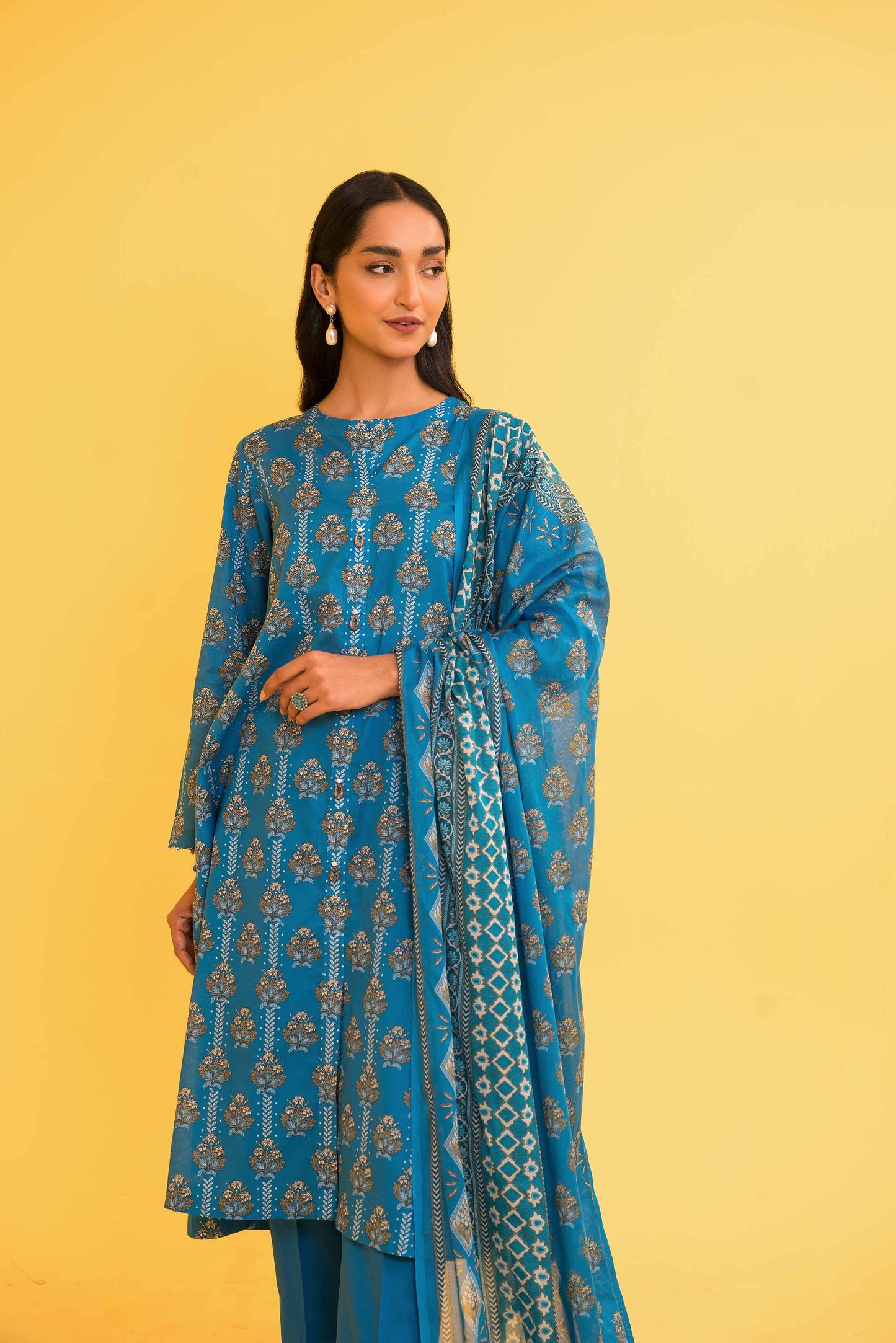 Nishat Printed Lawn 3 Piece Unstitched Dress - 42302098-R