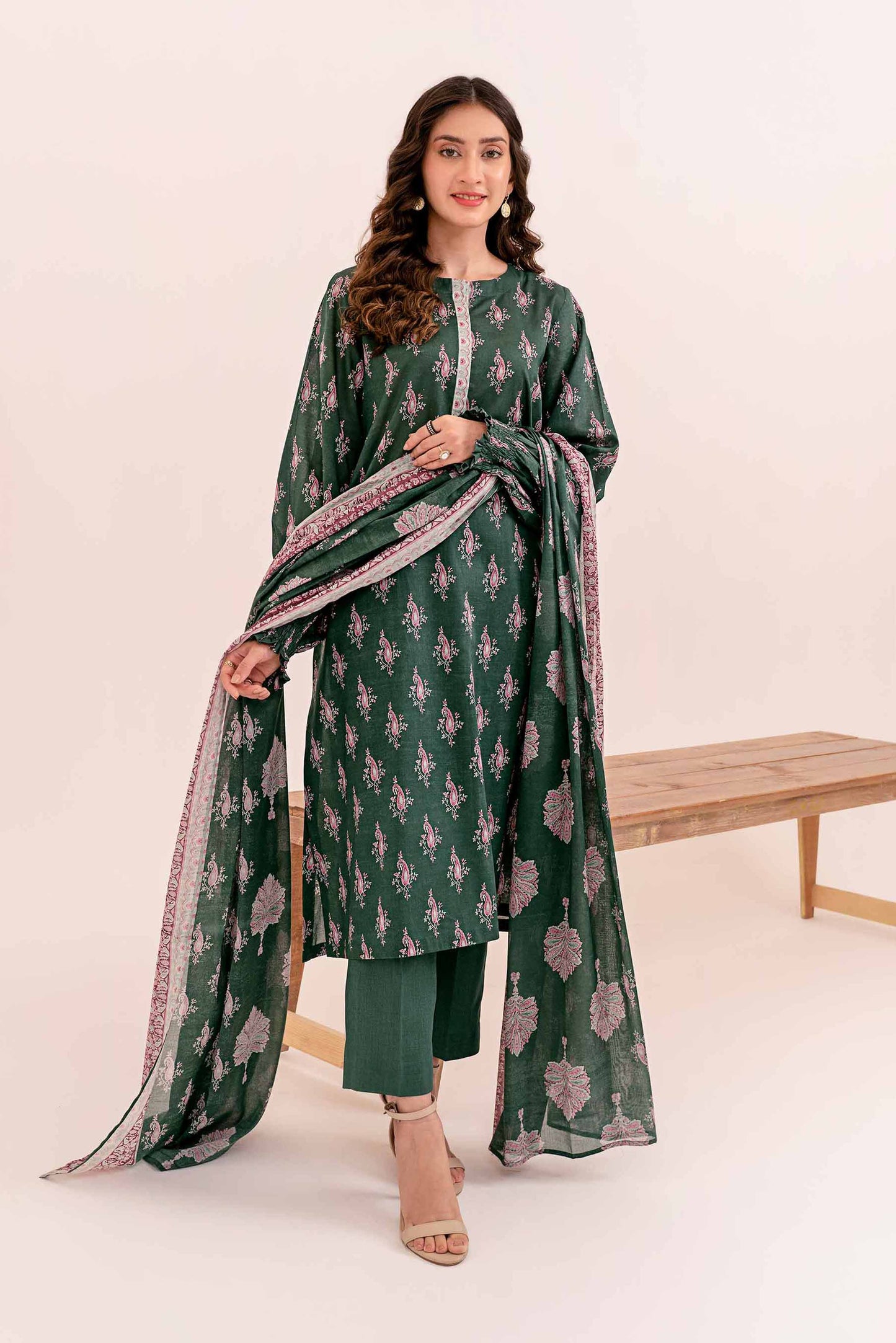 Nishat Printed Lawn 3 Piece Unstitched Dress - 42302180-R