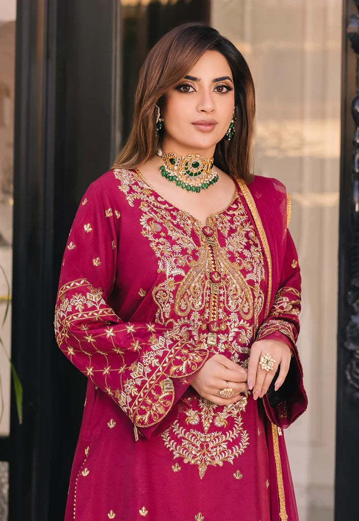 Asim Jofa Maahru Noorie Embroidered Suits Unstitched 3 Piece AJSM-46 - Festive Collection