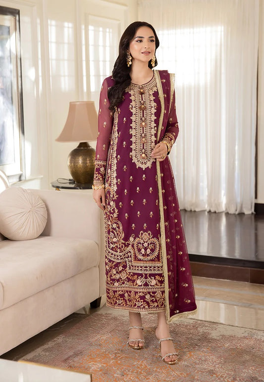 Asim Jofa Maahru Noorie Embroidered Suits Unstitched 3 Piece AJSM-47 - Festive Collection