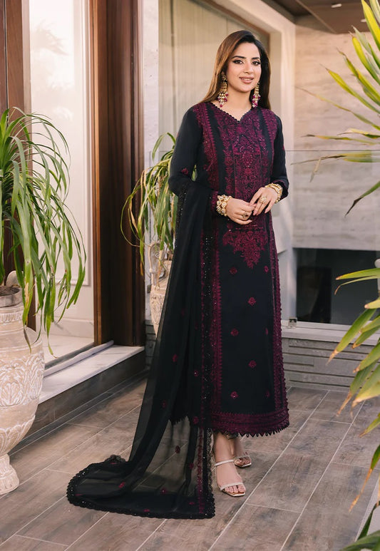 Asim Jofa Maahru Noorie Embroidered Suits Unstitched 3 Piece AJSM-48 - Festive Collection