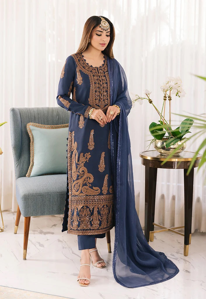 Asim Jofa Maahru Noorie Embroidered Suits Unstitched 3 Piece AJSM-49 - Festive Collection