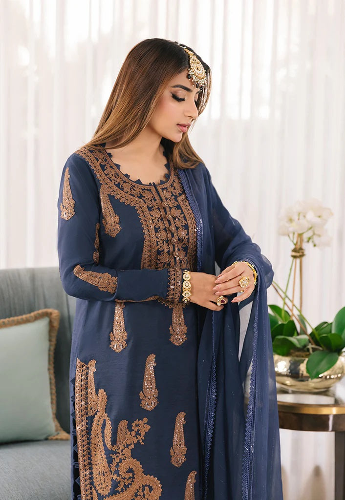 Asim Jofa Maahru Noorie Embroidered Suits Unstitched 3 Piece AJSM-49 - Festive Collection